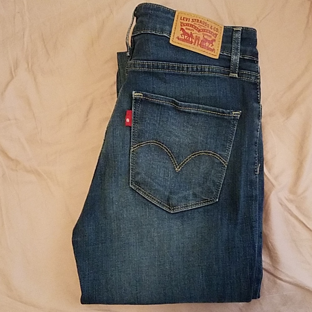 Levi high rise skinny jeans